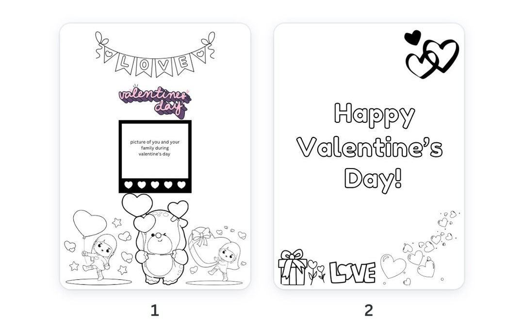 Printable Valentine Activity For Kids Etsy