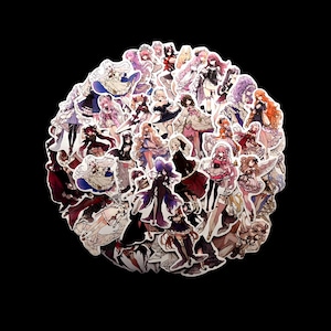 Pack of Anime Girl Stickers - Intricate Anime Stickers - Junk Journal Stickers - Planner Stickers - Waterproof Stickers