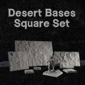 Detailed Desert Square Bases different Sizes