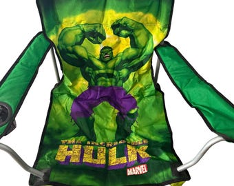 新品未使用 Marvel Hulk ハルク 折りたたみチェア 耐荷重120kg Marvel Folding Camp Chair Green the Incredible Hulk Avengers New