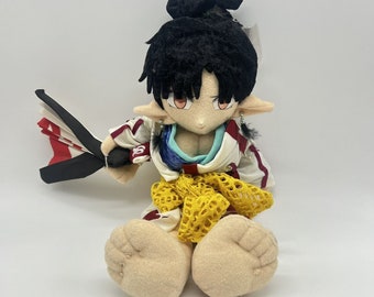 UFO Kagura 12" pluche W verwijderbare buitenste kimono & fan anime zeer zeldzaam speelgoed