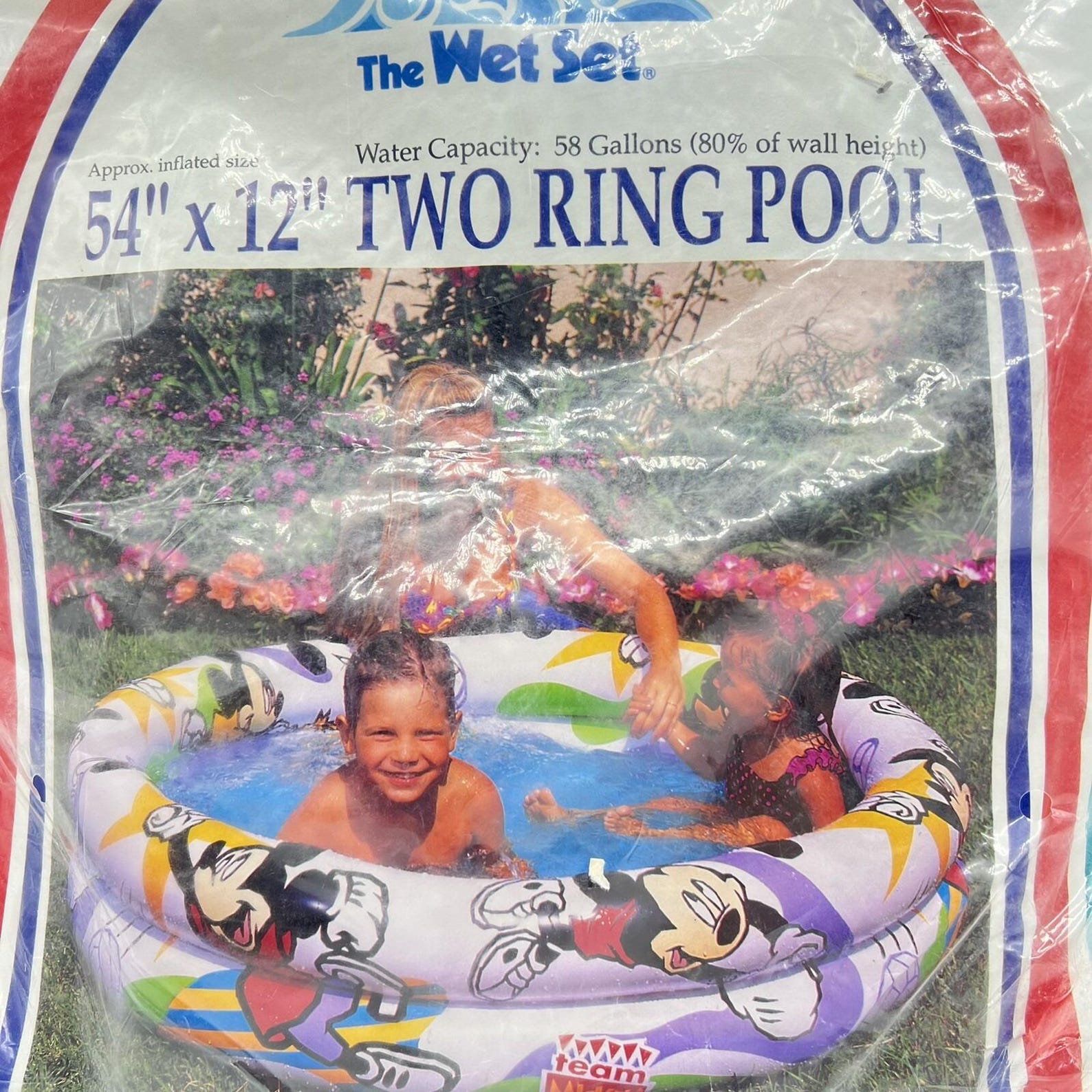 Intex Disney Wet Set Swimming Pool Mickey Two Ring Inflatable 54x12 New ...