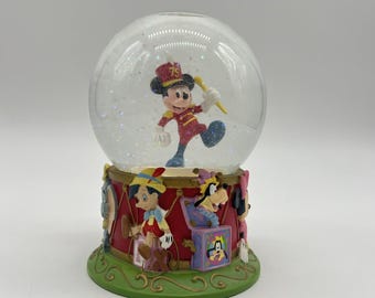 Bola de nieve vintage de 1993 con el 75.º aniversario de Mickey Mouse, líder de la banda, de Disney Store