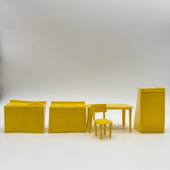 ブランドなし イエロー プラスチック ミニチュア ドールハウス 家具