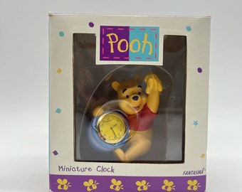 Fantasma Winnie The Pooh Clock Miniature Clock Honey Pot New Vintage