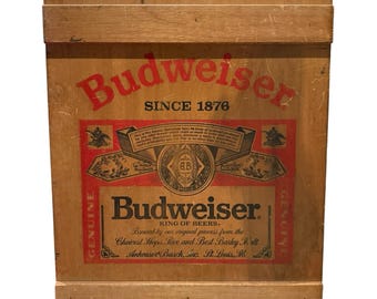 Vintage Anheuser-busch Since 1876 Wooden Budweiser Beer Crate - Etsy