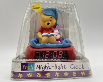 Fantasma Disney Winnie The Pooh Piglet Digital Alarm Clock Light Vintage New