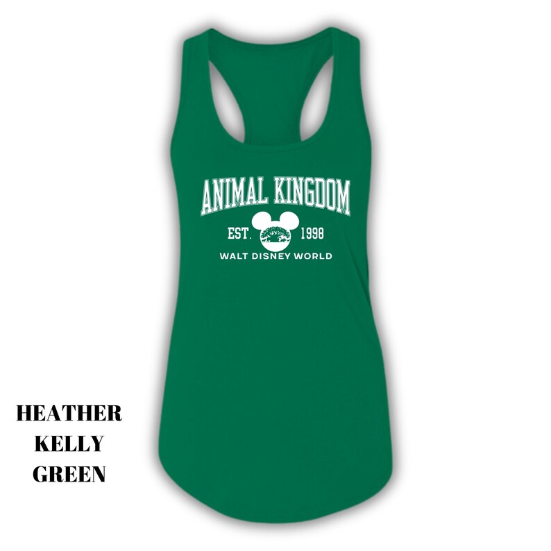a green tank top with an animal kingdom logo