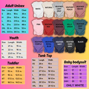a baby bodysuit size chart with the names of each bodysuit