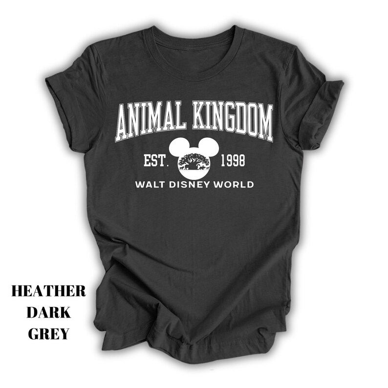 a black shirt with an animal kingdom logo on it