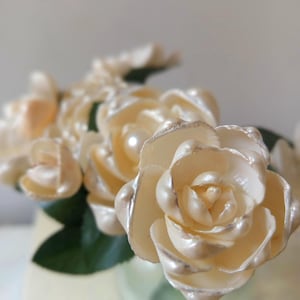7 Einzigartige Muschel Rosen - Strand Inspiriert Küsten Blumengesteck - Vintage Muschel Arrangement Wohnkultur Geschenk