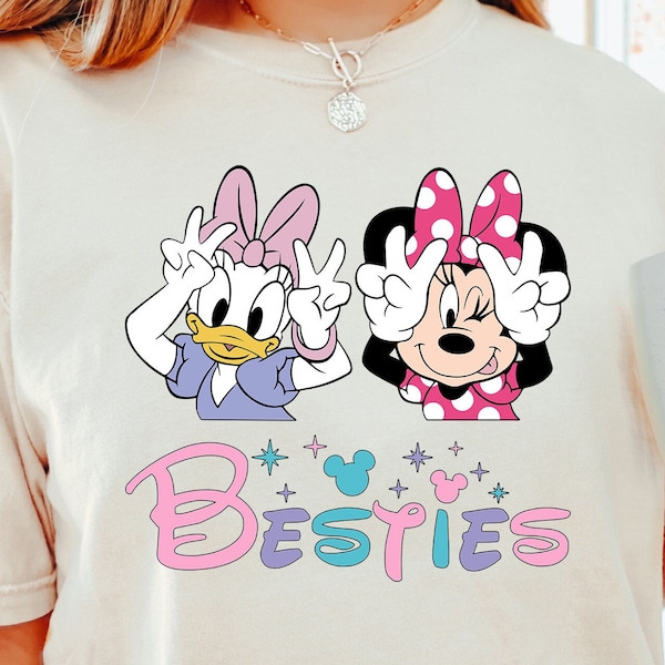 Minnie Mouse and Daisy, Besties Shirt, Disney family shirts, minnie ears, daisy duck shirt, disneyworld shirts, disneyland shirt, 121092