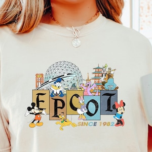 Disney Epcot World Tour Shirt, Disney Group Trip Shirt, Vintage Epcot Disneyworld Shirt, Mickey and Friends, 120989