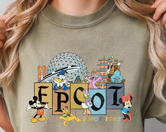 Vintage Epcot Shirt, Disney Epcot Shirt, Disney Trip Shirt, Disney Family Shirts, Mickey and Friends, Disney Characters, 120989