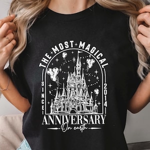 Disneyland The Most Magical Anniversary On Earth Shirt, Disneyland Honeymoon Shirt, Magical Castle Anniversary Tee, 123382