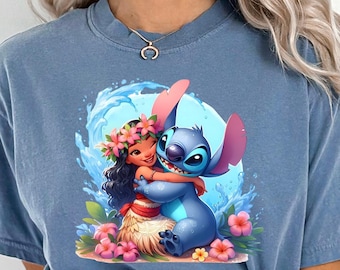 Disney stitch and moana shirt, stitch shirt, moana shirt, Disney family shirts, Disneyworld shirts, comfort colors shirt, 121949