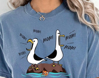 Camiseta de Buscando a Nemo, Buscando a Nemo de Disney, gaviotas de Buscando a Nemo personalizadas, camisetas de Disneyworld, camiseta a juego para toda la familia, colores cómodos, 121950