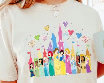 disney princess shirt, princess shirt, disney princess , anna elsa snow white cinderella belle ariel shirts, comfort colors, 122297