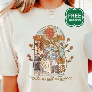 Vintage Tale As Old As Time Shirt, Disney Princess Shirt, Retro Beauty And The Beast Shirt, Beauty Princess Shirt, 120995
