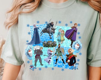 disney frozen shirt, personalized shirt, custom frozen shirt, frozen characters shirt, disney family shirts, disneyworld shirts, 121474