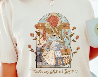 Vintage Tale As Old As Time, Disney Princess Shirt, Princess Belle, Retro Beauty And The Beast Shirt, Disney Beauty and the beast, 120995