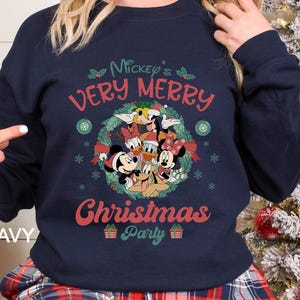 Mickey’s Very Merry Christmas Party Sweatshirt, Disney Mickey & Friends Christmas Sweatshirt, Disneyland Xmas Family Holiday Crewneck,123727