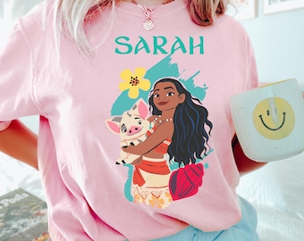 custom moana shirt, customize moana shirt, disney moana shirt, moana characters, disney world shirt, disneyland, comfort colors, 121937