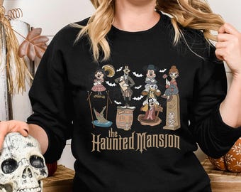 Disney Halloween Haunted Mansion Sweatshirt, Mickey's Not So Scary Party, Disney Halloween Hoodie, Mickey Friends Halloween Crewneck, 123531