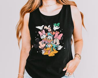 Comfort Colors Disney Friends Tank Top, Mickey and Friends tank top, Disneyworld Vacation Tank Top, Disney Family Shirts, 121353