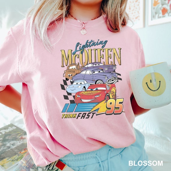 MCQUEEN 売れ筋商品|||マックイーン Tシャツ トップス レディース Tops Pink Lightning Mcqueen, Lightning Mcqueen Shirt, Lightning