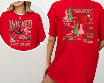 Chemise Wicked Change For Good, t-shirt baguette magique Defy Gravity manche à balai, chemises aquarelle méchantes, t-shirt musical méchant, 124460