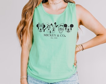 disney tank top, mickey mouse tank top, mickey and co shirt, disneyword tank, disneyworld shirts, cotton tank top, comfort colors, 121059