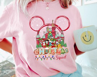 Disney Christmas Shirt, Comfort Colors, Mickey Minnie Christmas Shirt, Disney Christmas Family Shirt, Disney Christmas Squad Shirt, 123784