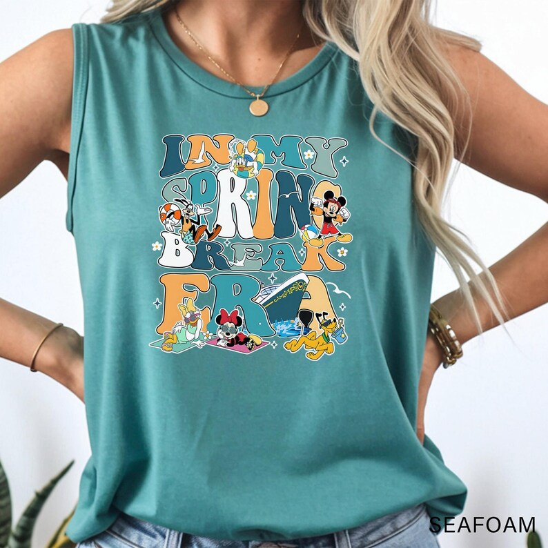 Disney in My Spring Break Era Tank Top, Disney Friends Tank Tops ...