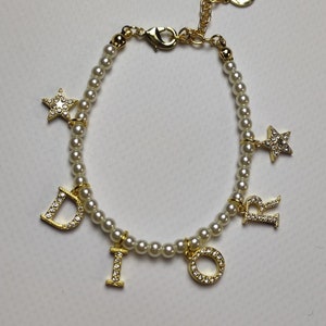 Christian Dior Vintage Bead Charm Designer Bracelet