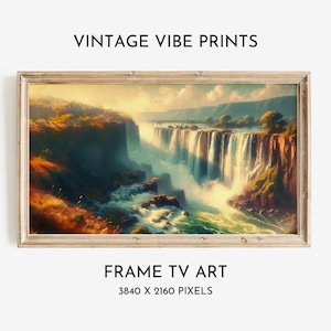 Moving waterfall picture frame with light and sound - Etsy 日本