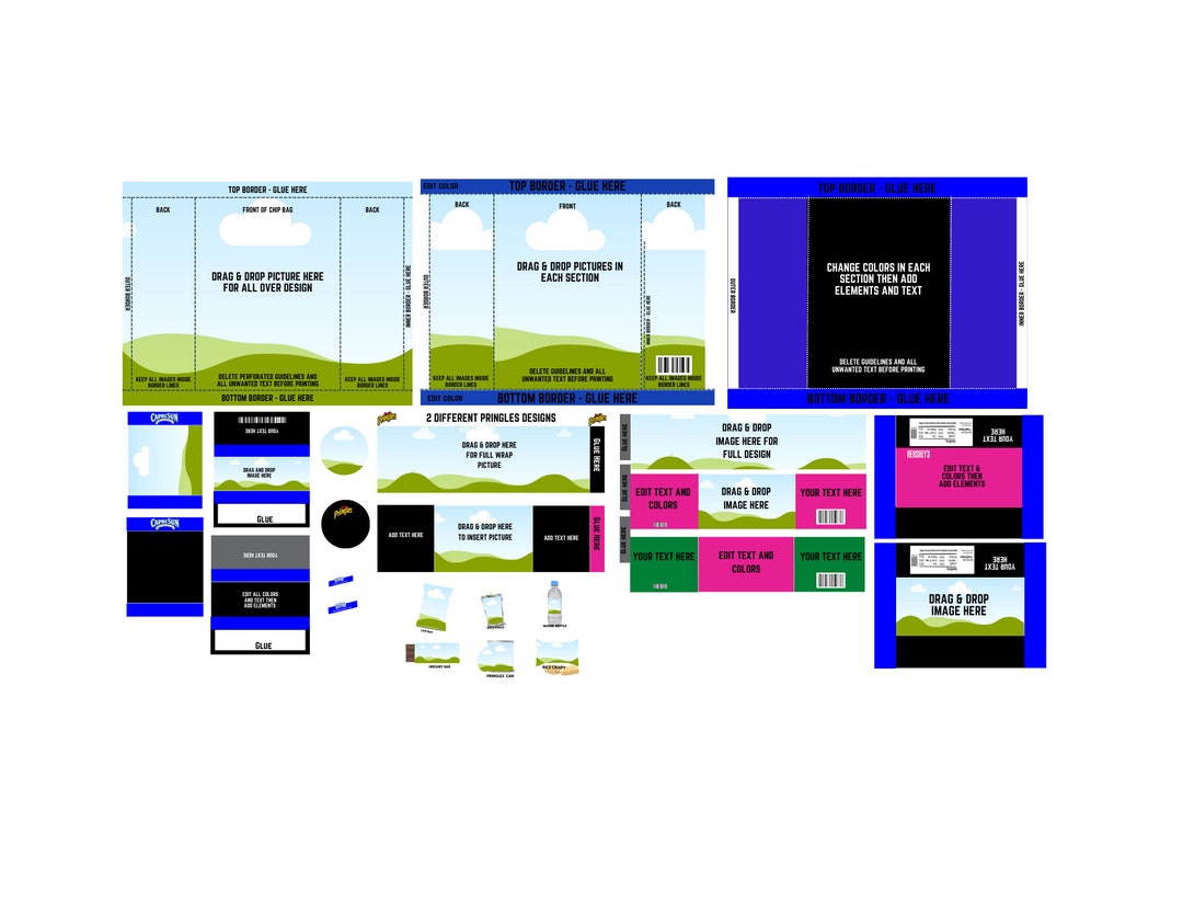 Editable Party Favor Template With Mockups - Etsy