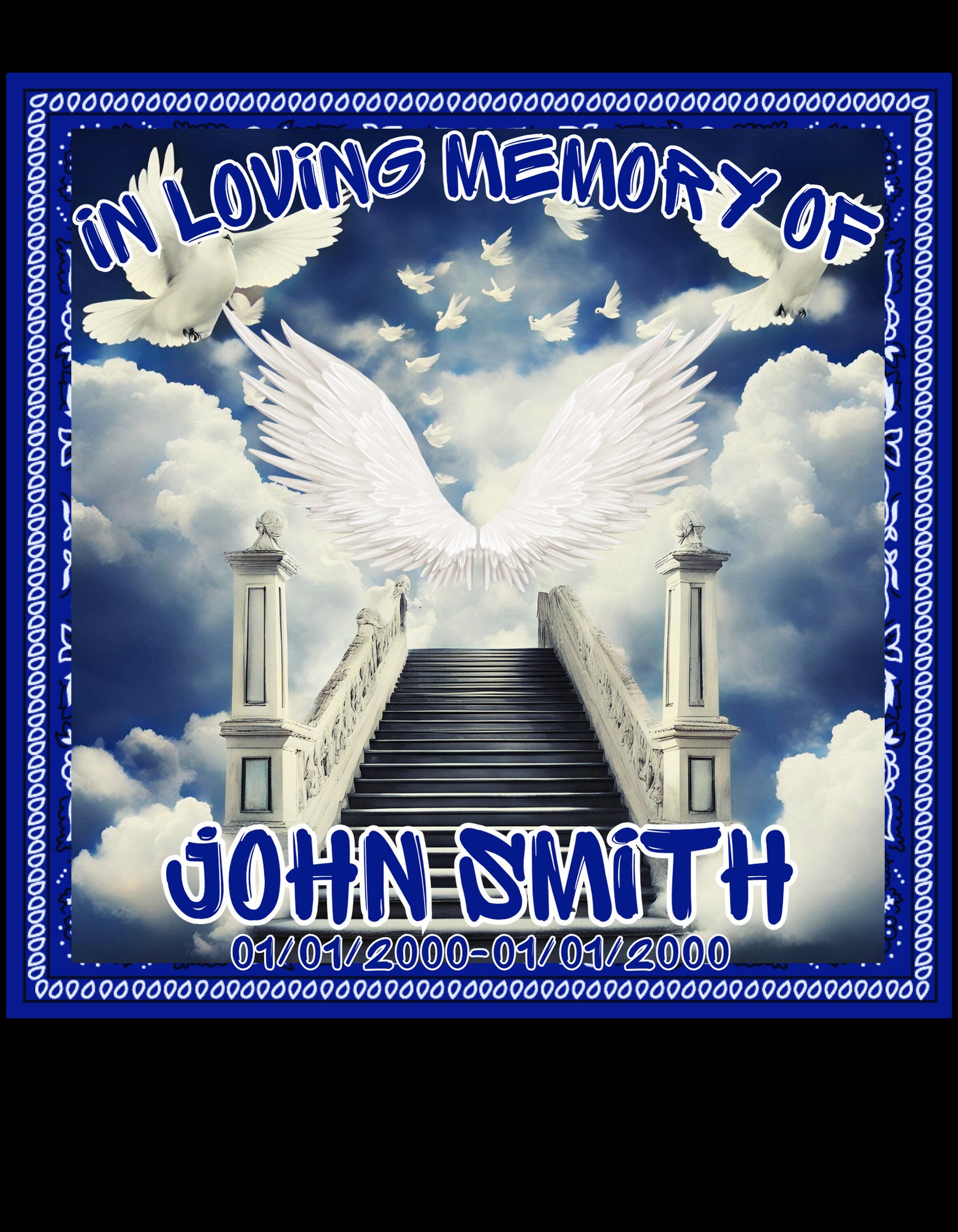 Memorial Design Pattern 9 Editable Memorial Design Bundle - Etsy