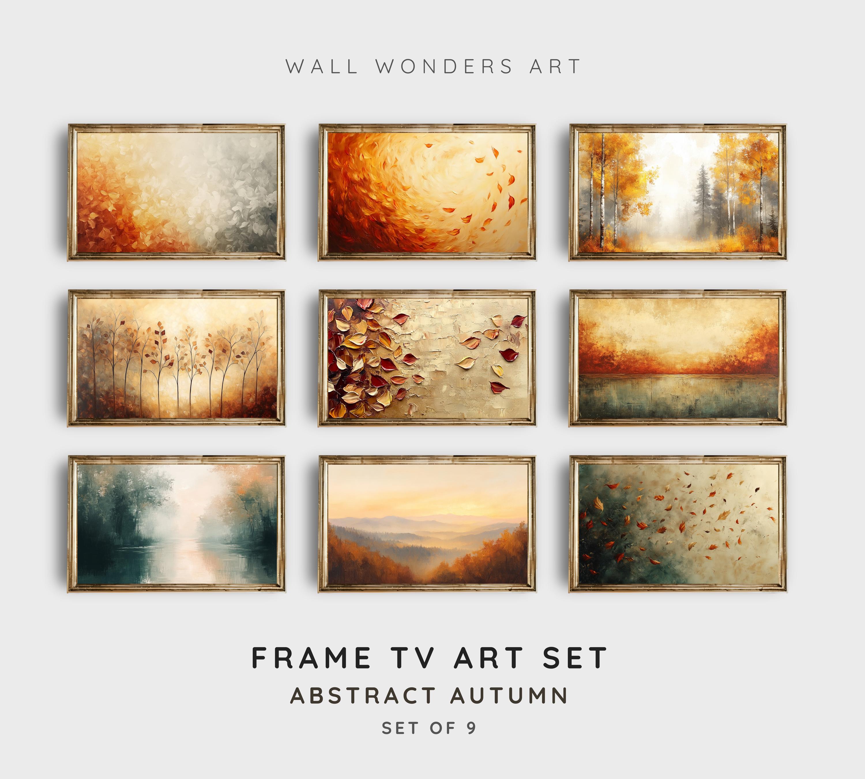 Set of 9 Abstract - Etsy