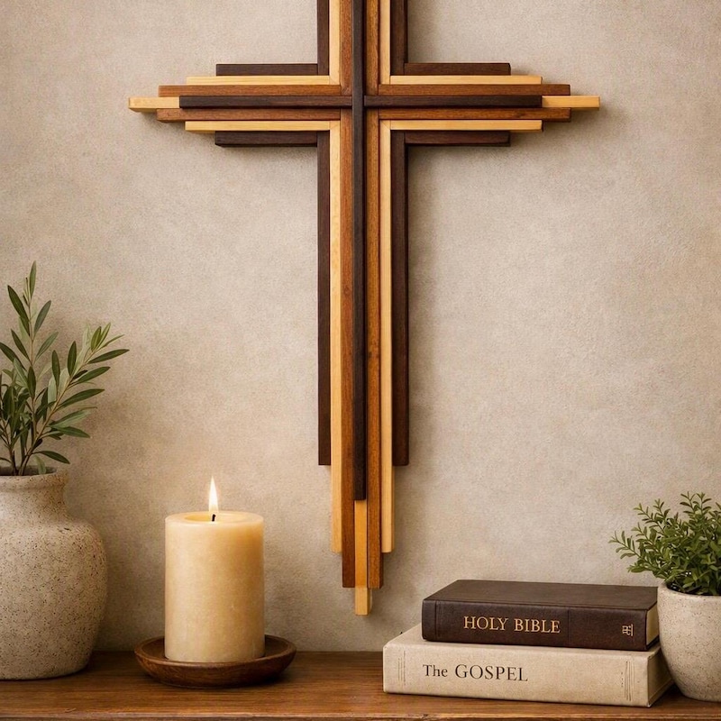 Large Layered Wood Cross - Etsy