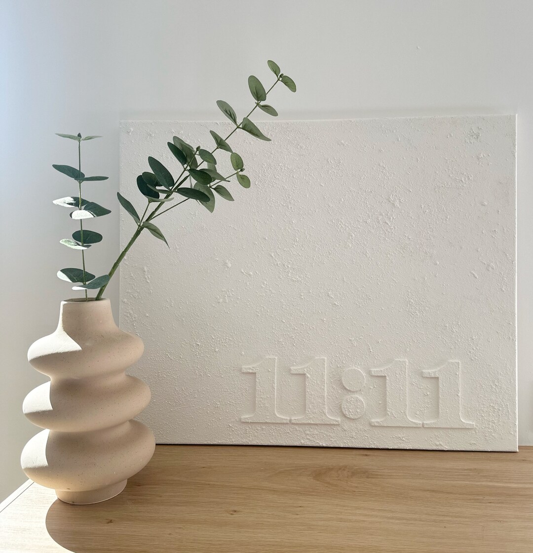 Custom Time/ Date Canvas- Textured Wall Art - 3D Textured Canvas ...