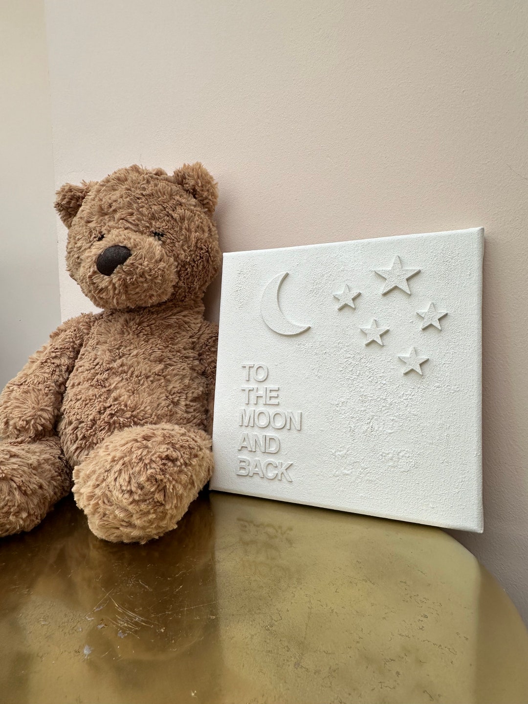 To the Moon and Back - Textured Nursery Wall Art - 3D Textured Canvas ...