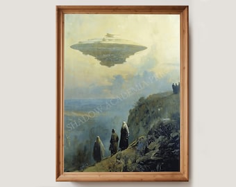 UFO を描いたルネサンス絵画 – 古典芸術と SF の融合 - Etsy 日本