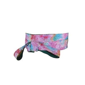 Handmade Obi Belt – Reversible Wrap Belt for Dresses & Tunics