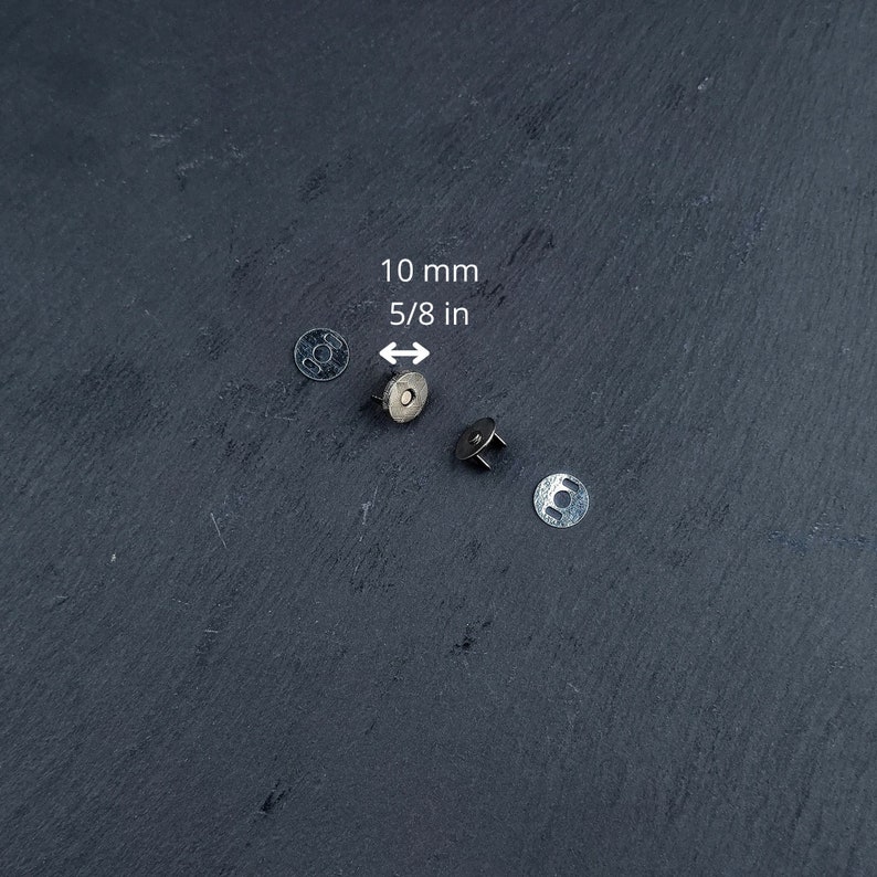 Magnetische drukknopen 10 mm zilver, goud, antiek messing, knutselbenodigdheden en accessoires voor leerprojecten Zilver