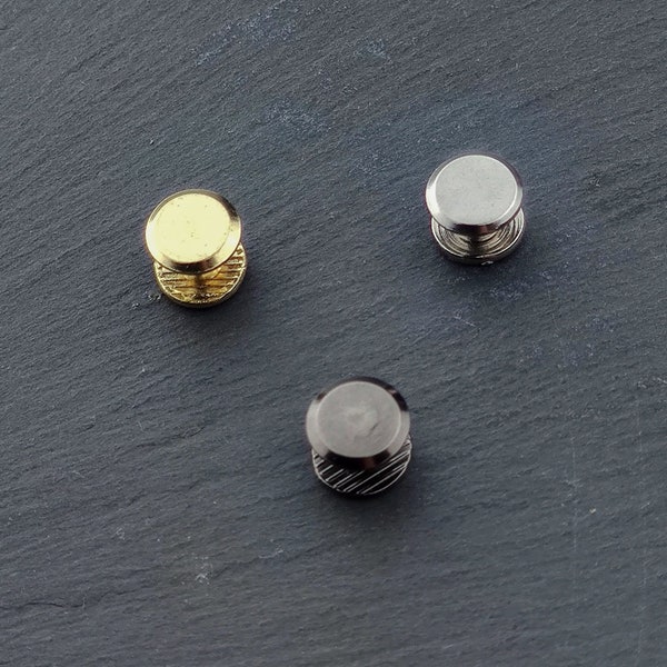 Chicago Screw Rivet 10mm x 5mm - Silver, Gold, Black, Craft Supplies & Accessories for Leather Projects