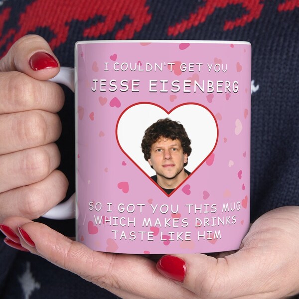 Tastes Like Jesse Eisenberg Mug - Customized Celebrity Coffee Mug & Funny Jesse Eisenberg Gift Idea for her and for him