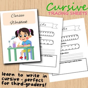 Cursive Handwriting Workbook for Kids | Printable Learning Sheets for Beginners