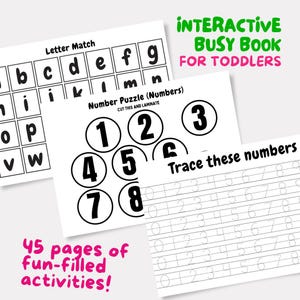 Interactive Busy Book for Toddlers | Educational Printable Activity Book
