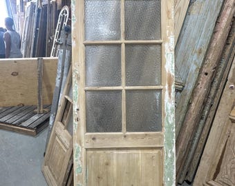 889: Authentic Antique Door w/ Antique Glass